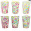 6 vasos Millefiori - rosa - Cristal de Murano original OMG