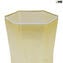 Set of 6 Drinking glasses shot - Octagonal - Amber - Original Murano Glass