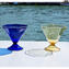 Set of 6 Margarita Drinking glasses Octagonal - Amber - Original Murano Glass