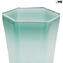 6 件套八角水杯 - 綠色 - Original Murano Glass