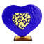 Cuore Amore - blu con oro 24 carati - Vetro di Murano originale Omg