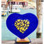 Cuore Amore - blu con oro 24 carati - Vetro di Murano originale Omg