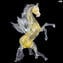 Pegaso cavallo alato in oro Scultura - Vetro di Murano orginale OMG