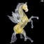 Gold Pegasus winged horse Sculpture in Original Murano Glass Omg