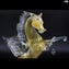 منحوتة حصان مجنح من Gold Pegasus في زجاج مورانو الأصلي Omg