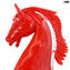 赤い馬-オリジナルのムラノグラスOMG