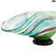 Centerpiece on base Sbruffi Nature Druid Green - Murano Glass centerpiece 