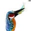 kingfisher on  branch - Glass Sculpture - Original Murano Glass OMG