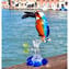 Eisvogel auf Ast - Glasskulptur - Original Muranoglas OMG
