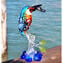 kingfisher on  branch - Glass Sculpture - Original Murano Glass OMG