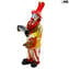 Figurine de clown avec accordéon Original Murano Glass OMG