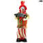 Clownfigur mit Ziehharmonika Original Murano Glas OMG