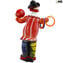 Figura de payaso malabarista - Cristal de Murano original OMG