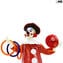 Figurine clown jongleur - Original Murano Glass OMG