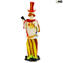 Clown Figur Gitarrist - Original Murano Glas OMG