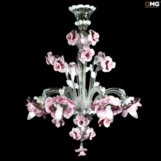 venetian_chandelier_pink_flower_rose_original_ Murano_glass_omg.jpg_1