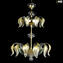 Candelabro veneciano - oro puro etrusco de 24 quilates - cristal de Murano original - omg