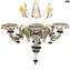 Бра Бра Liberty - Золото 24 карата + подвески - муранское стекло - 5 лампы