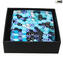Briefbeschwerer Pompei - Fantasy hellblau - original Muranoglas - omg