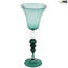 Copa veneciana - Flauta verde - Cristal de Murano original OMG