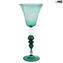 Copa veneciana - Flauta verde - Cristal de Murano original OMG