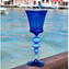 Copa Veneciana - Flauta Azul - Cristal de Murano Original OMG