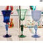 Venetian Goblet -  Blue Flute - Original Murano Glass OMG