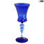 Venezianischer Kelch - Blaue Flöte - Original Muranoglas OMG