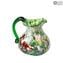 Pitcher Green Glass Mix Colors Glass