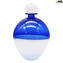 Botella de perfume - azul - ovalada - Cristal de Murano original OMG