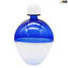 Frasco Perfume - azul - oval - Vidro Murano Original OMG