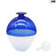 Flasche Parfüm - blau - oval - Original Murano Glas OMG