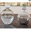 Botella de perfume - ahumado - ovalada - Cristal de Murano original OMG