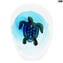 Tortue de mer - Scultpure Sommerso avec lampe led - verre de Murano original omg