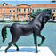 Cheval noir et vert - Verre de Murano original - OMG