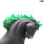 Cavalo preto e verde - Vidro Murano Original - OMG