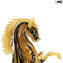 cavalo - ocre - Vidro Murano Original OMG