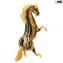 Cavallo ocra - Vetro di Murano orginale OMG