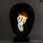 Exotic Pink Jellyfish Scultpure Sommerso mit LED-Lampe - Original Murano Glass omg