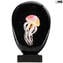 Méduse rose exotique Scultpure Sommerso avec lampe à led - verre de Murano original omg