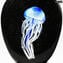 Blue Jellyfish Scultpure Sommerso avec lampe à led - verre de Murano original omg