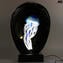 Blue Jellyfish Scultpure Sommerso avec lampe à led - verre de Murano original omg