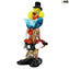 Clown mit Gitarre - Original Muranoglas - omg