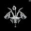 Wall Lamp Calla crystal  white- Applique - Original Murano Glass