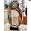 マルチカラー ウェーブ - 彫刻 - オリジナル ムラノ グラス OMG
