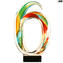 Ondas Multicoloridas - Escultura - Vidro Murano Original OMG