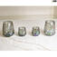 Set of 2 Drinking glasses - shot - iridescent bubbles - Original Murano Glass - OMG