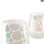 Set of 2 Drinking glasses - shot - white & iridescent bubbles - Original Murano Glass - OMG