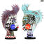 A Mulher punk giada - cubismo - Vidro Murano Original - omg