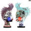 La femme punk lidia - cubisme - Verre de Murano original - omg